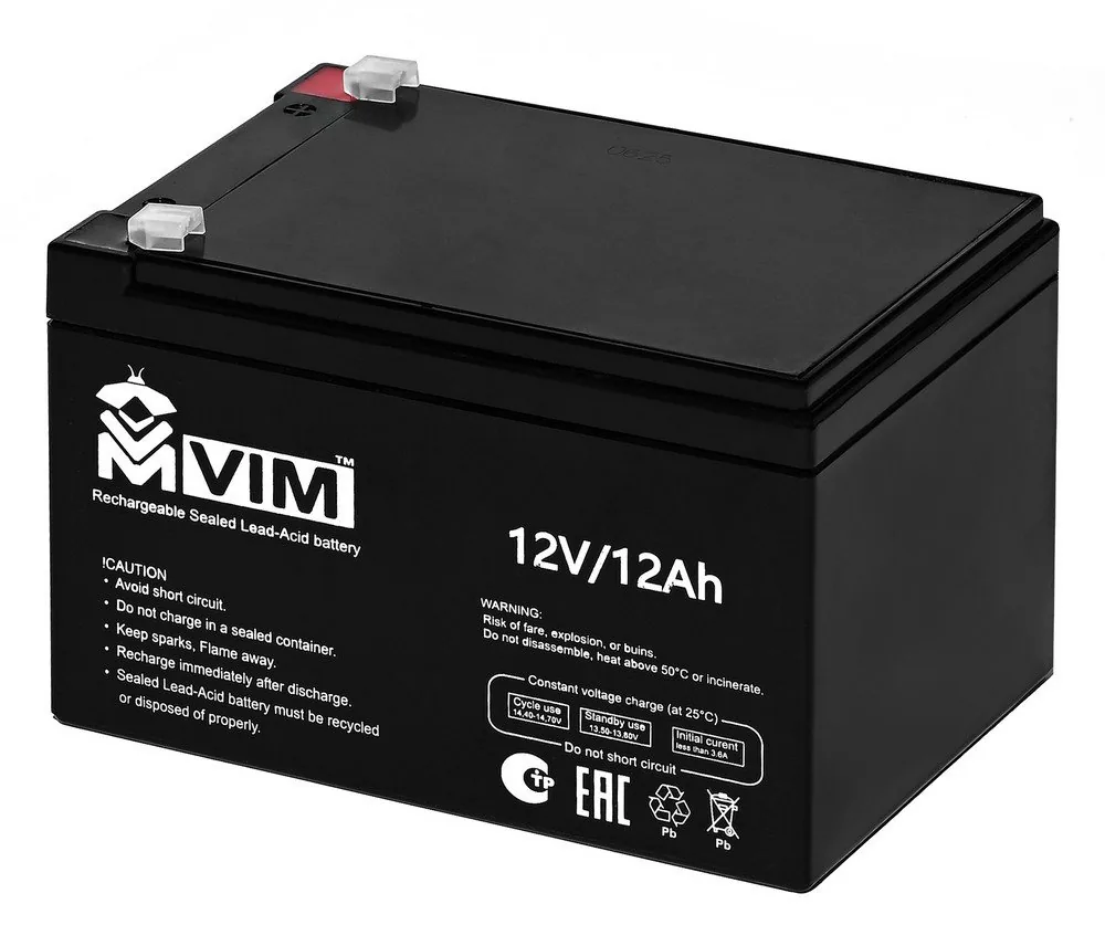 VM-BAT-12-12. Аккумулятор герметичный свинцово-кислотный — фото 1 из 3