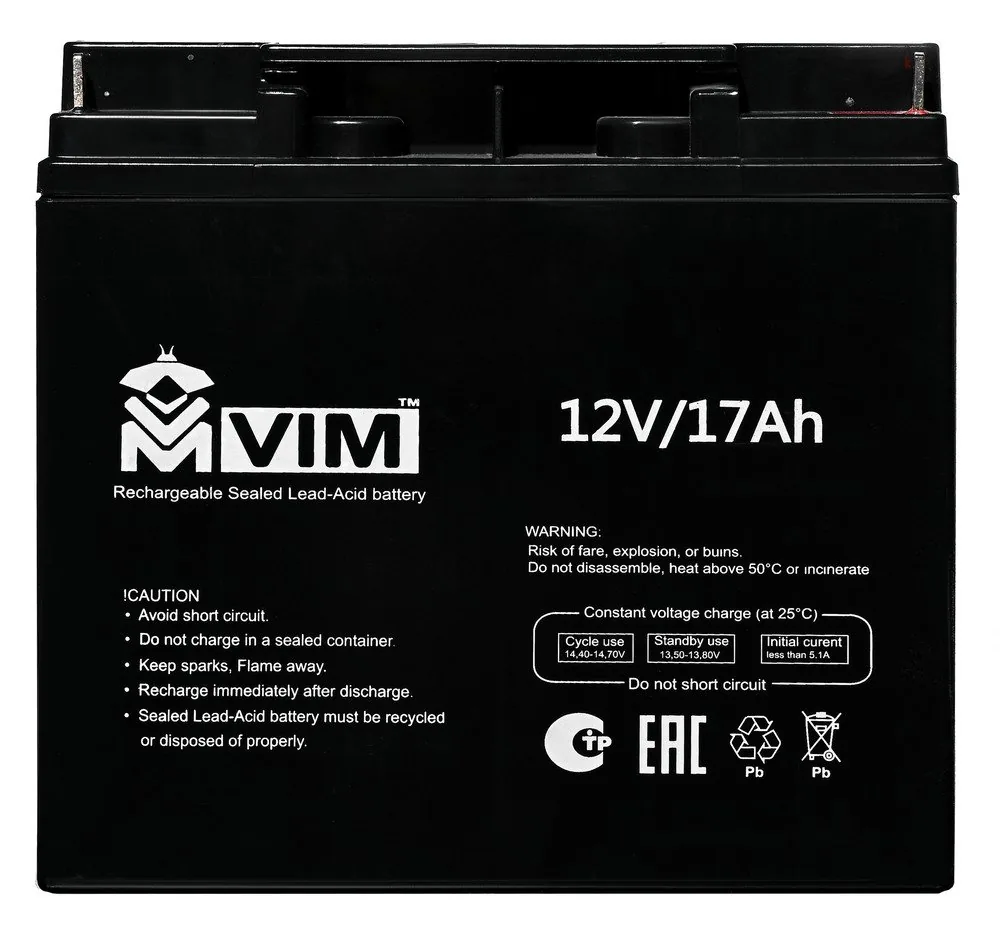 VM-BAT-12-17. Аккумулятор герметичный свинцово-кислотный — фото 2 из 3