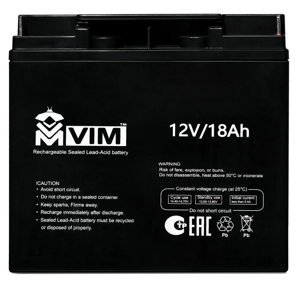 VM-BAT-12-18. Аккумулятор герметичный свинцово-кислотный — фото 2 из 3