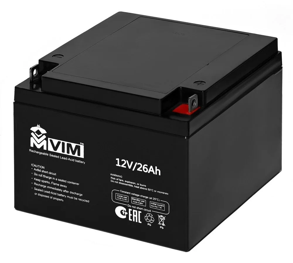 VM-BAT-12-26. Аккумулятор герметичный свинцово-кислотный — фото 1 из 3