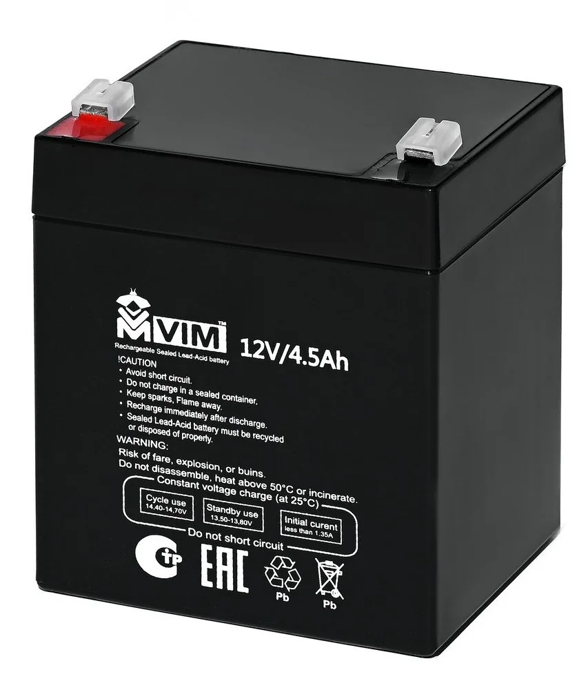 VM-BAT-12-4,5. Аккумулятор герметичный свинцово-кислотный — фото 1 из 3
