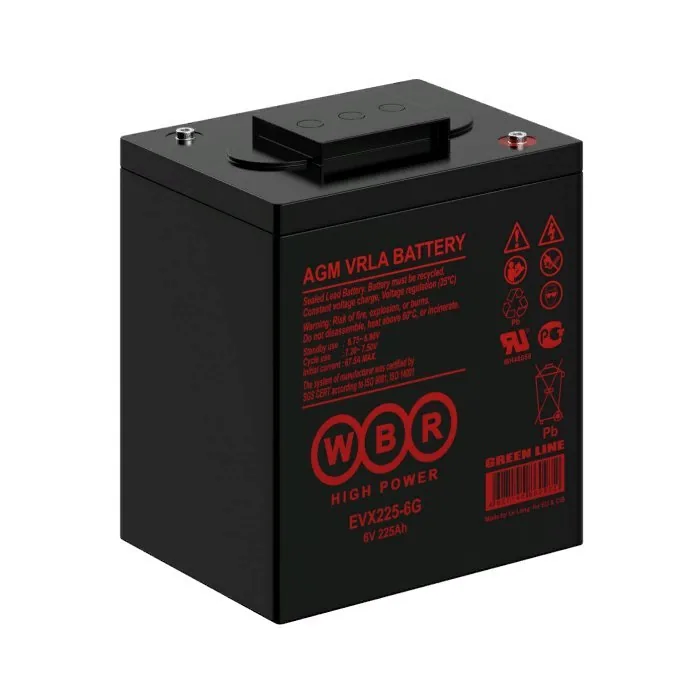WBR EVX225-6G. Аккумулятор герметичный свинцово-кислотный