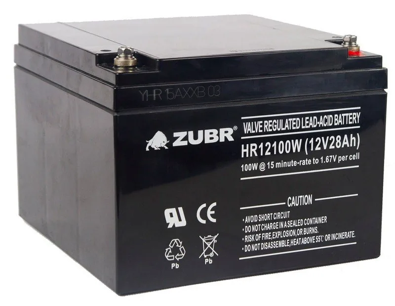 ZUBR HR12-100W. Аккумулятор герметичный свинцово-кислотный