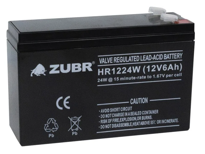 ZUBR HR12-24W. Аккумулятор герметичный свинцово-кислотный