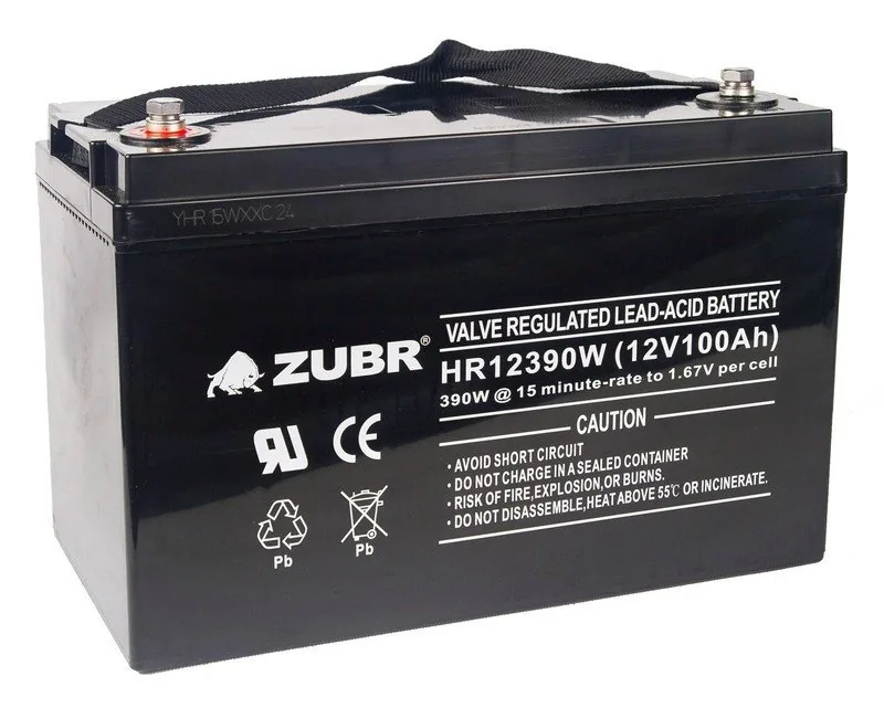 ZUBR HR12-390W. Аккумулятор герметичный свинцово-кислотный