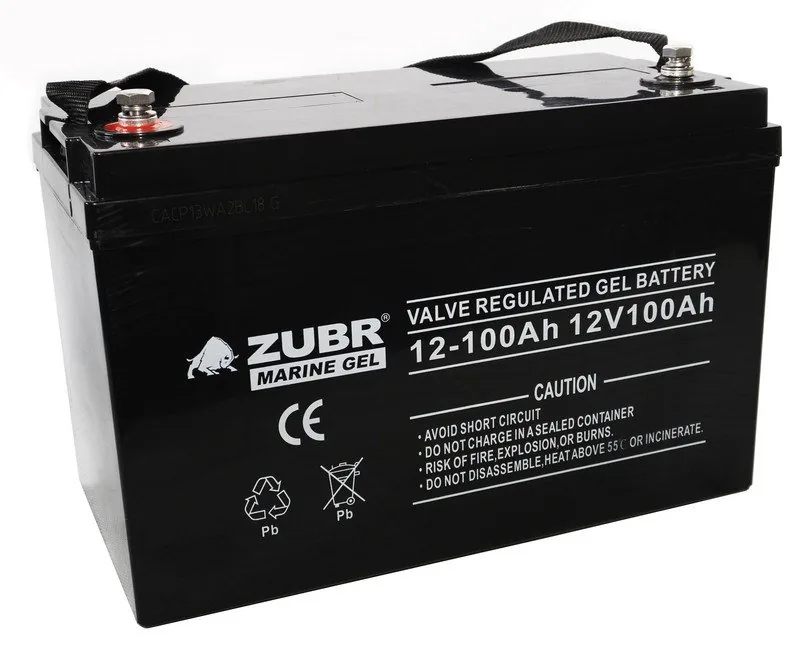 ZUBR MARINE GEL NPG 12-100Ah. Аккумулятор герметичный свинцово-кислотный