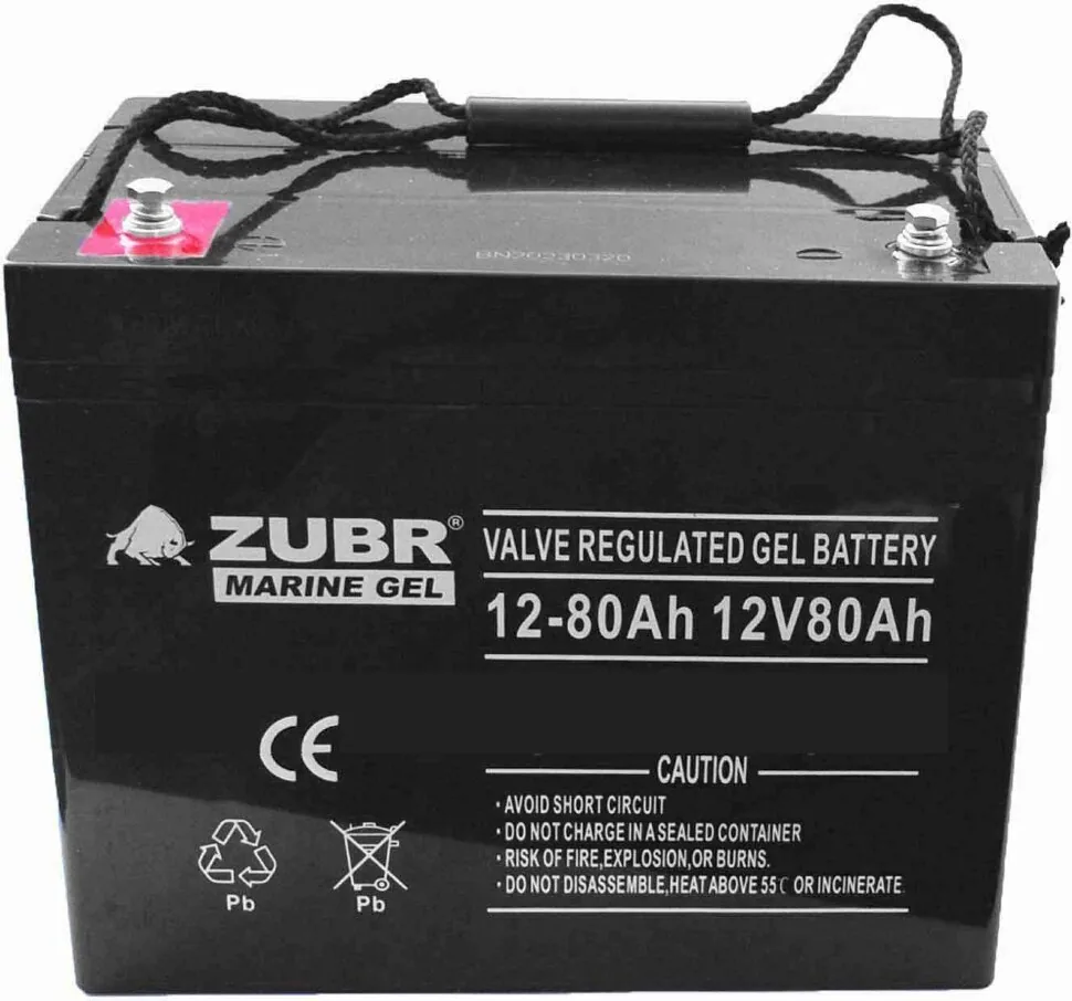 ZUBR MARINE GEL NPG 12-80Ah. Аккумулятор герметичный свинцово-кислотный